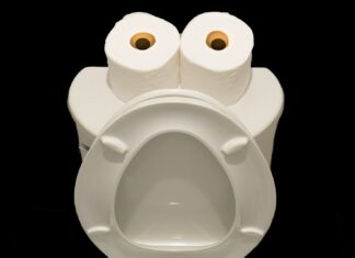 you take what you can get white toilet paper roll on white toilet bowl